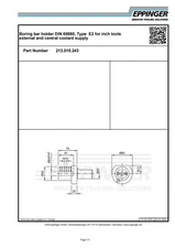 VDI40, Boring bar holder DIN 69880, Type E2 for inch tools, 5/8", 213.015.243