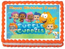 BUBBLE GUPPIES Party Edible Cake topper image 