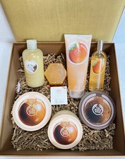 NIB THE BODY SHOP 7PC Body Butter Scrub Shower Cream Sorbet Body Mist Soap Set