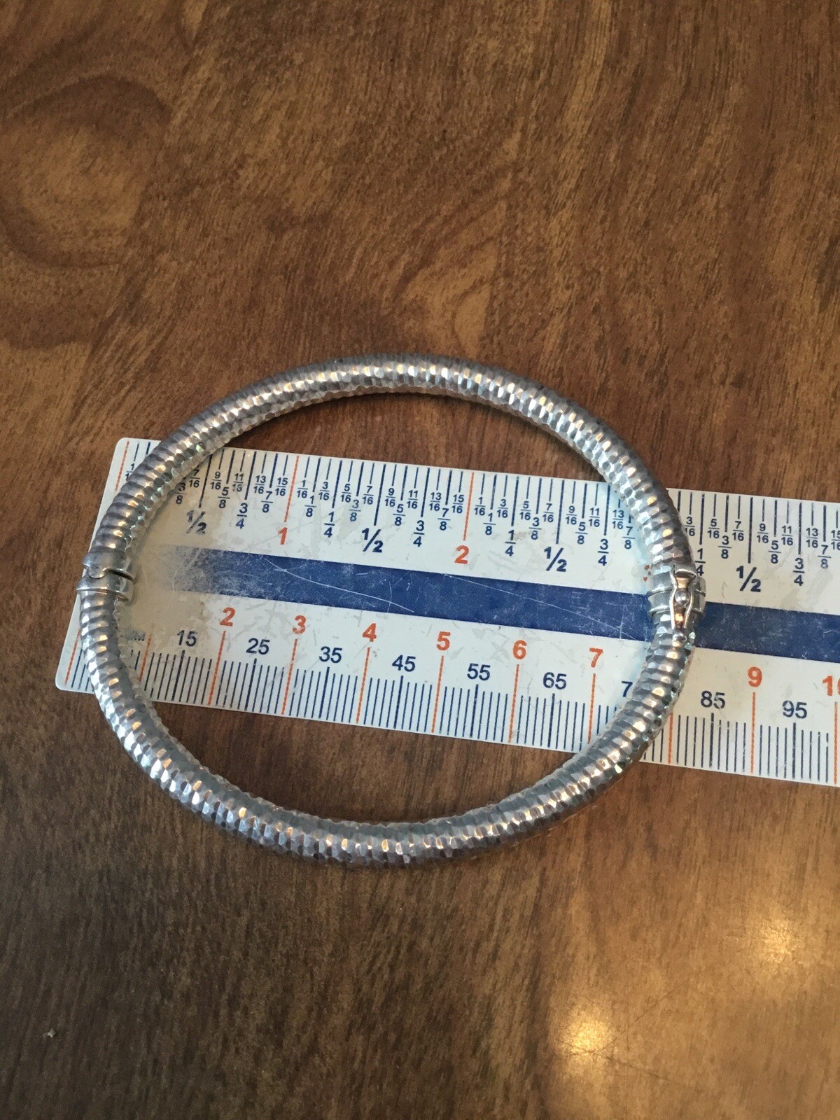 Sterling Silver Two Bracelets Bangle & 7” Chain 3… - image 2