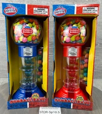 10.5" Spiral Dubble Bubble Gumball Dispensing Toy Bank (Blue or Red) NEW IN BOX