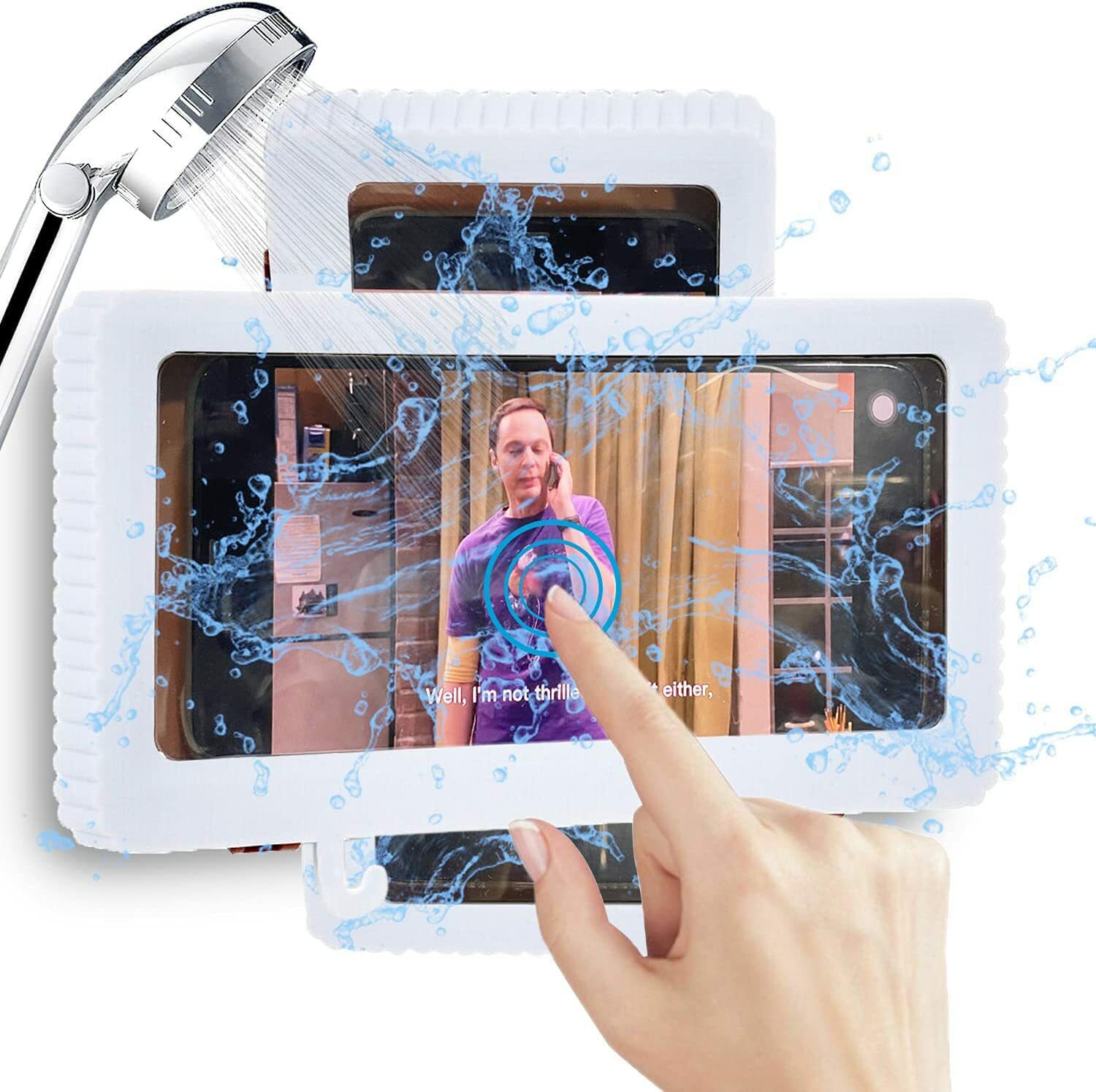 Waterproof Wall Mount Shower Phone Holder Bathroom 180° Rotating
