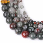 Natural Africa BloodStone AAA Grade Round Beads For Jewelry Making Strand 15''