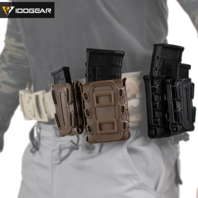 IDOGEAR Mag Pouch 5.56 9mm Tactical Fastmag MOLLE Mag Carrier Soft Shell Airsoft
