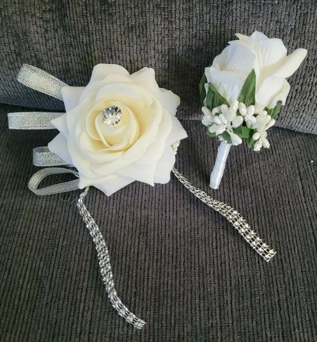 Rose Corsage Bracelet, Wedding Wrist Corsage With Rhinestone And Pearl  Flowers Decor (pink)(t-0-g)