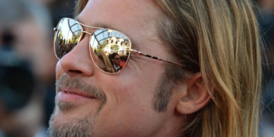 Sama Eyewear Sunglasses Model ''BLACK ONYX''  in Gold Color Worn BY Brad Pitt