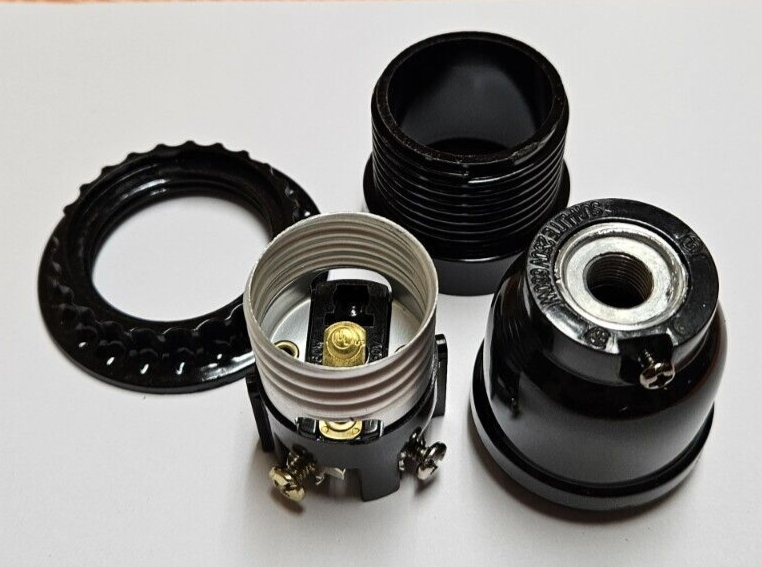 PRESA BIPOLARE AD Incasso In Bakelite Nera 16A 24V Per Barche Gommone - Foto 4