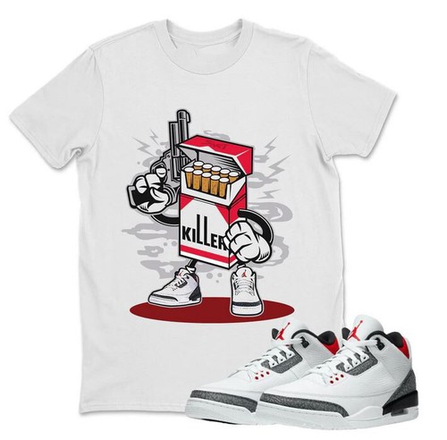 Jordan 3 Fire Red Killer T-shirt | eBay