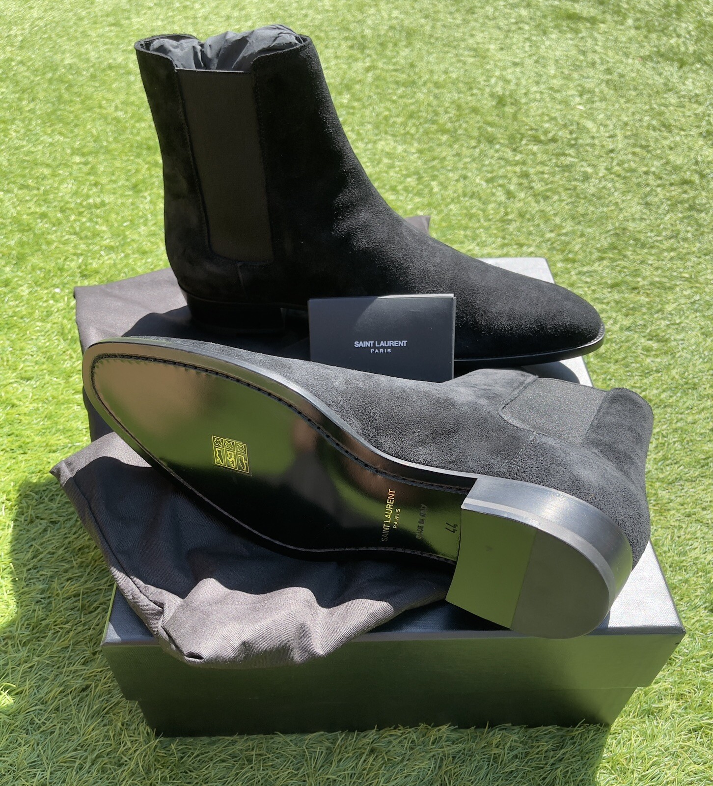 Saint Laurent Wyatt pelle scamosciata taglia 45