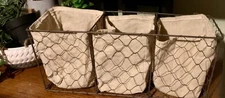 Chicken Wire  Basket w/ 3 Compartments*Farmhouse Decor