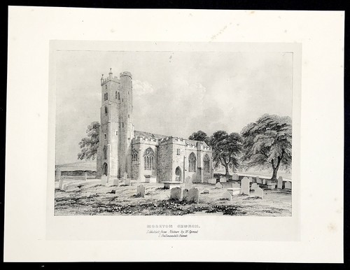 Devonshire Dartmoor Manaton Kirche St. Winifredsseltener Druck William Spreat 1842 - Bild 1 von 3