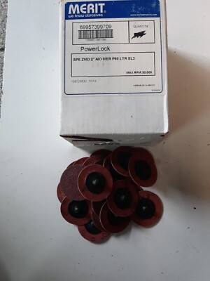 merit 99709 lot of 22 ea 2'' 60 Grit ALO Quick Change Discs Type 3