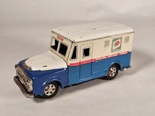 Tin Litho • Dodge Postal Savings Truck • Friction • SSS Made in Japan 7"  •