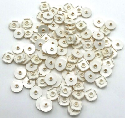 Lego 100 New White Tiles Round 2 x 2 with Open Stud Pieces