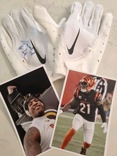 Mike Hilton Colts Steelers Bengals Nfl Signed Pre Match Worn Gridion Gloves