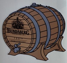125th ANNIVERSARY BUNDABERG RUM KEG BARRELL BUMPER STICKER 