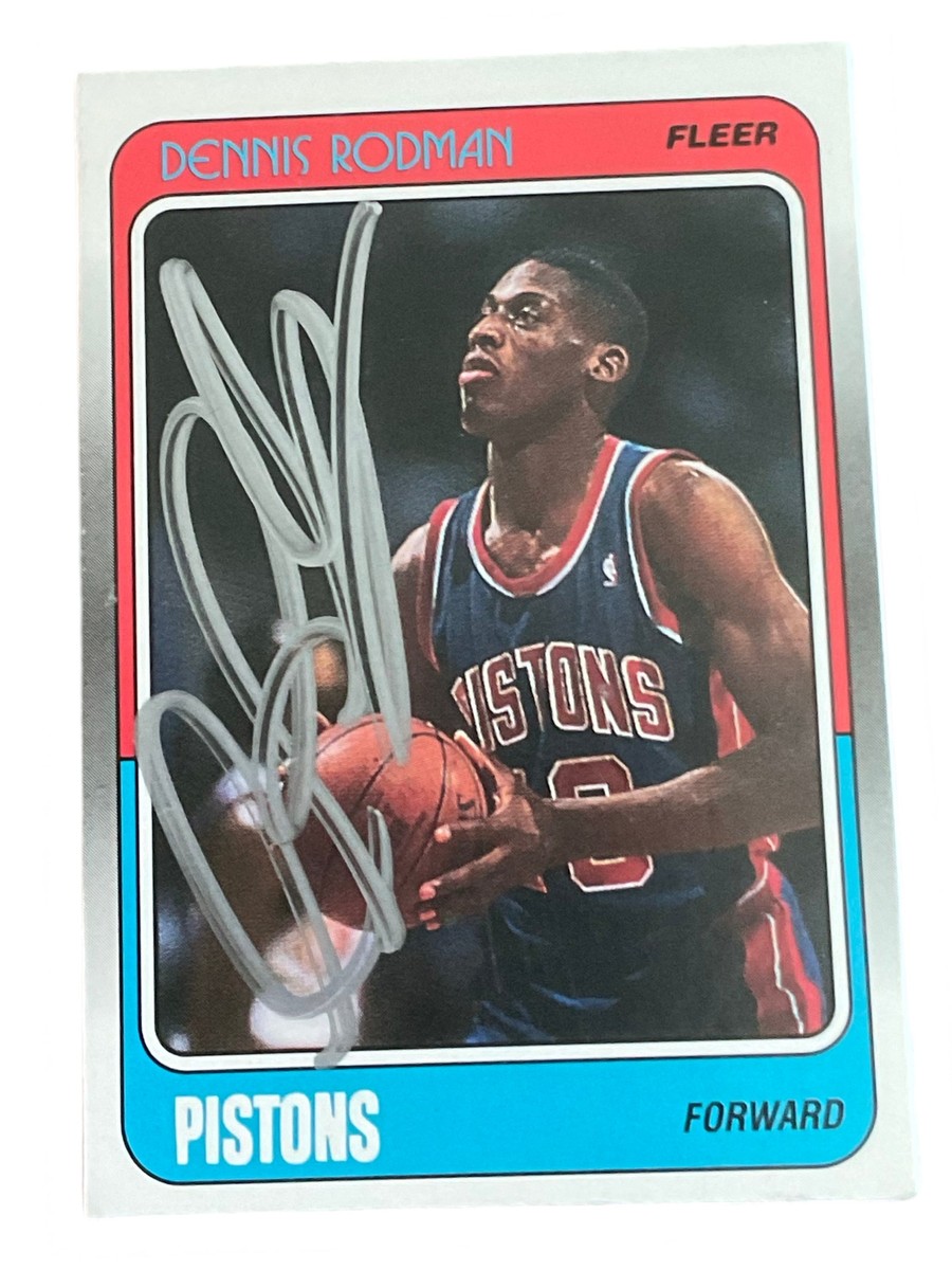Dennis Rodman Signed Rookie Card PIA Silver ink REPRINT | eBay
