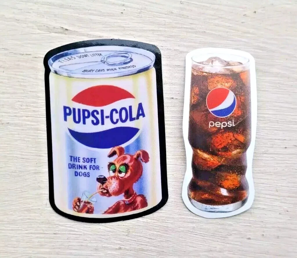 Pepsi Cola Sticker Lot Of 2 Collectible Juicy Soda Sweet Pcs Stickers