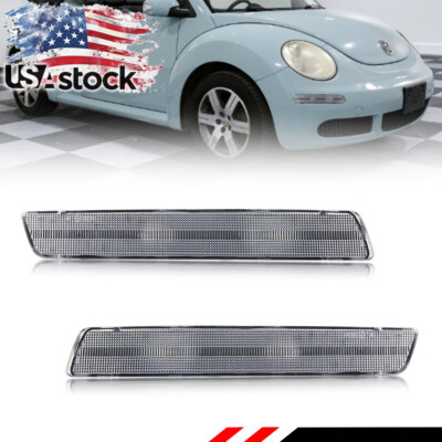 2X Clear Lens Front Corner Turn Signal Lights For 2006-2010 VW Volkswagen Beetle