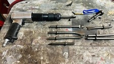 Pneumatic Chisel Set 9pcs Air Hammer Punch Chipping Bits Tool Pointed Beveled
