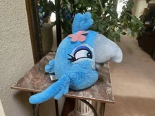 Angry Birds Blue Girl Bird Pink Flower 8" Plush Stuffed Toy Animal 2011