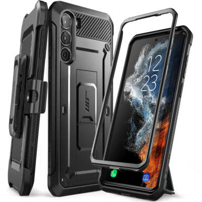 Handyhülle für Galaxy S23 SUPCASE Case Cover Etui Futeral Hülle Tasche Schwarz