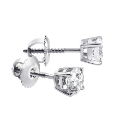 14 Karat Weißgold 1,15 Karat Rundschliff Diamant Ohrstecker F-g/Vs2 Si1 Ohrringe