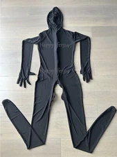 Transparent Silk Bodystocking Zentai Bodysuit Jumpsuit With Female Crotch Zipper