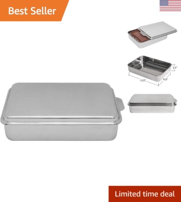 Stainless Steel X 13 Inches Covered Cake Pan with Stainless