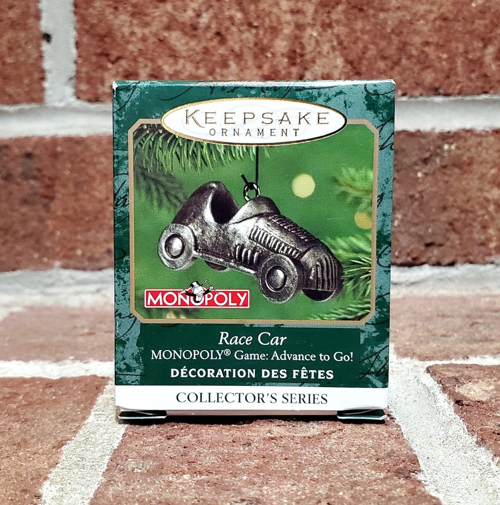 Hallmark Ornament MINIATURE 2000 Monopoly Race Car 2nd Advance Go Series Q