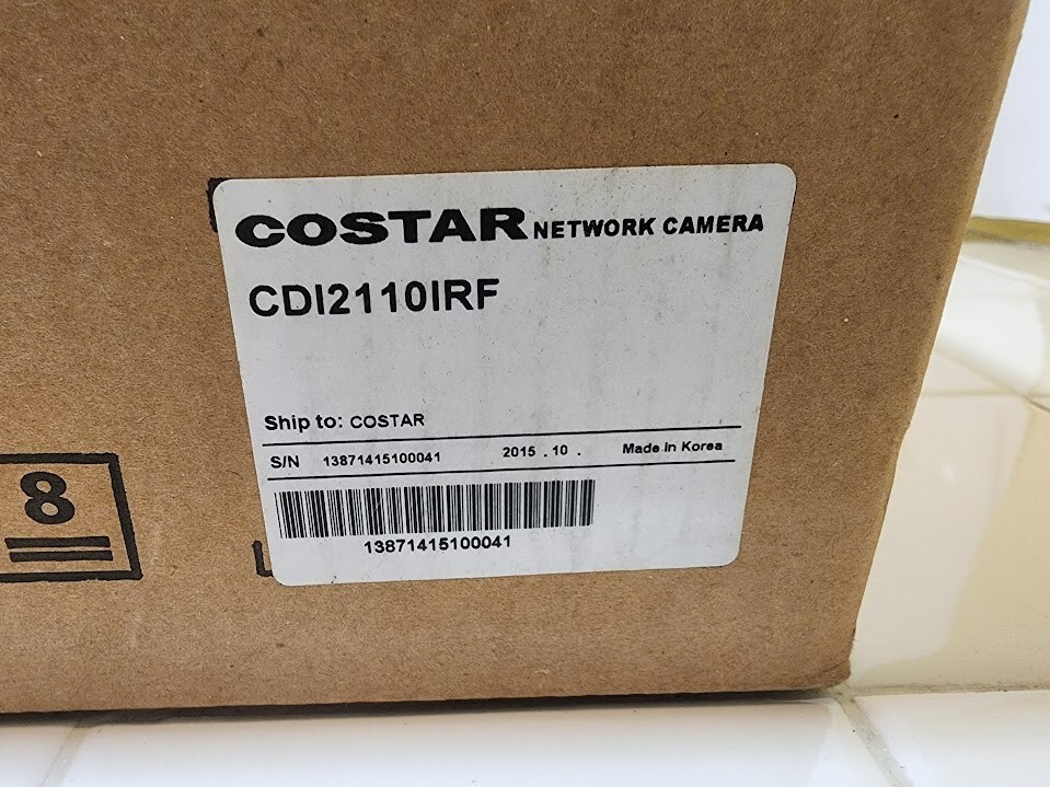Costar Network Camera CDI2110IRF Indoor Dome Camera Direct IP 2MP HD 3.