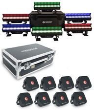 American DJ ElectraPix Bar 8 Pak 6 Bar Lights w/ Case 8 Par Lights w/Case