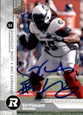 SirVincent Rogers Signed 2018 Upper Deck CFL Football card Ottawa Redblacks