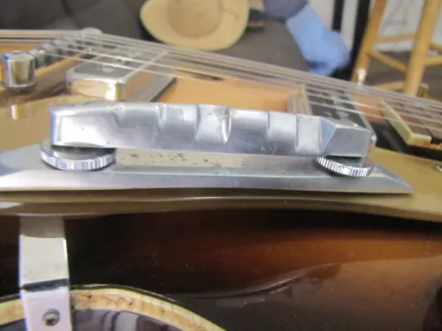 VINTAGE BIGSBY BRIDGE FOR GRETSCH, GIBSON ARCHTOPS: COMPENSATED ADJUST EXC COND!