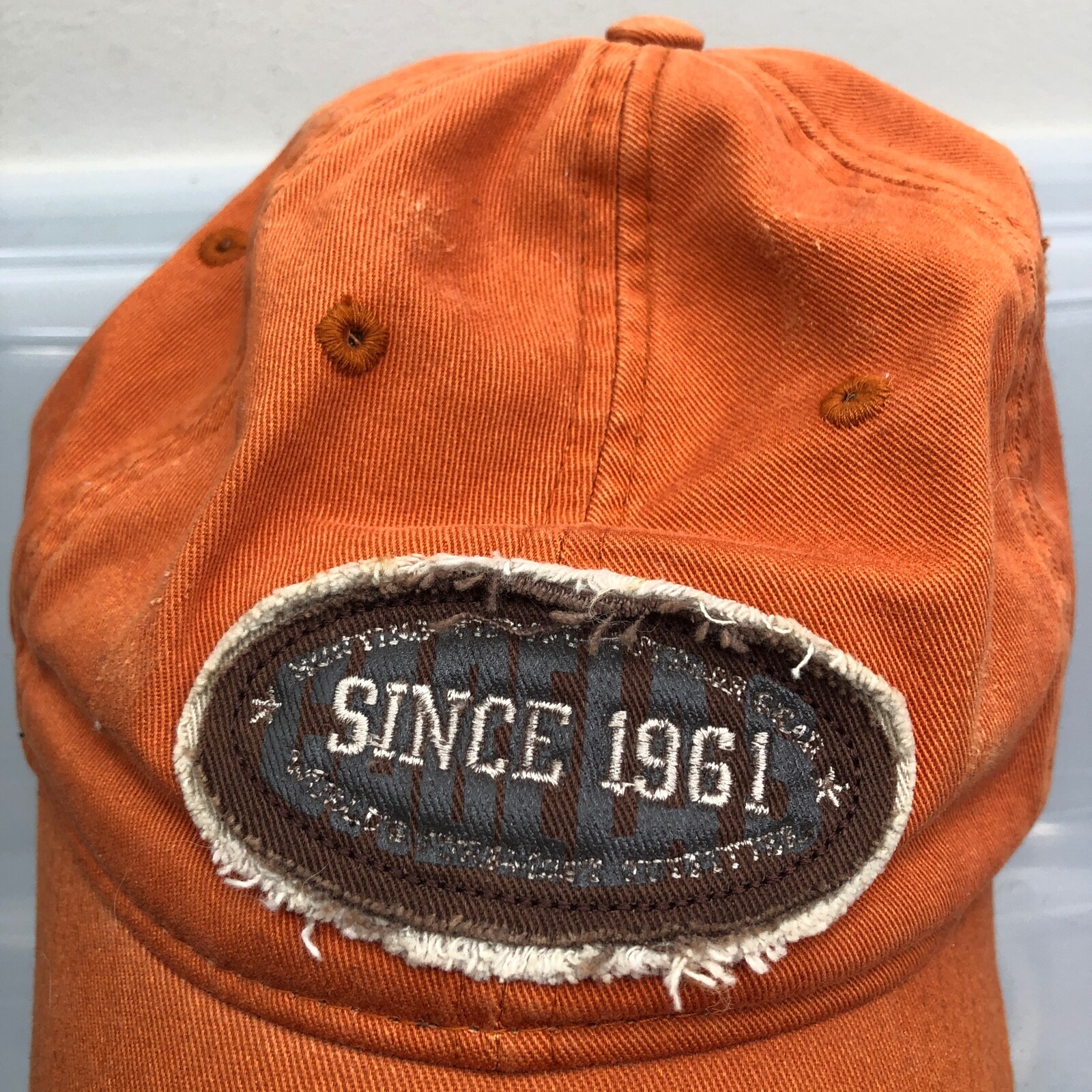 Cabelas Hat Orange Adjustable Strap Baseball Cap … - image 2