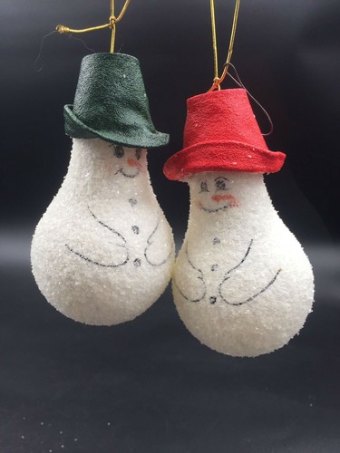 2 bombillas brillantes adorno de Navidad (hechas para bombillas reales) - Imagen 2 de 6