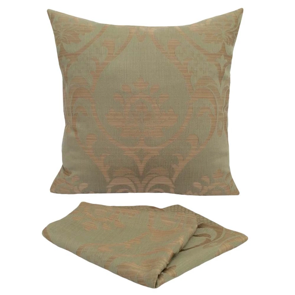 Funda de almohada/funda de cojín decorativa/tirar de lino con patrón de loto 18"x18" como nueva Foto 3 de 4