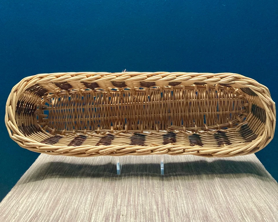 Authentic 1960s French Wicker Baguette Basket –Burgundy Côte d’Or Vintage Rustic - Image 3 of 4