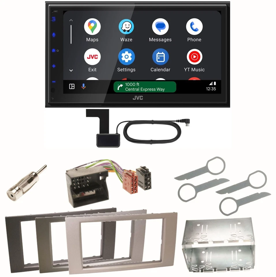 JVC KW-M595DBT Android Auto DAB+ Einbauset für Ford Focus C-Max Fiesta Transit - Bild 1 von 1