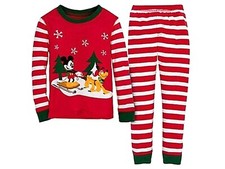 Disney Mickey Mouse and Pluto Snowflake Little Boy's Pajama Set, Size: 2 - NWT