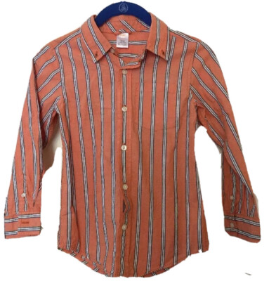 Gymboree Boys Man tailored Shirt Size Small 5/6 Stripes