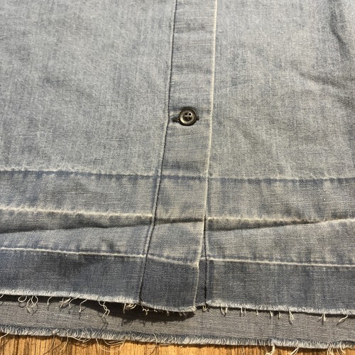 J.BRAND BACALL Cotton/Linen Cropped Sleeve Button Down Shirt Shirtdress Tunic M - Picture 5 of 20