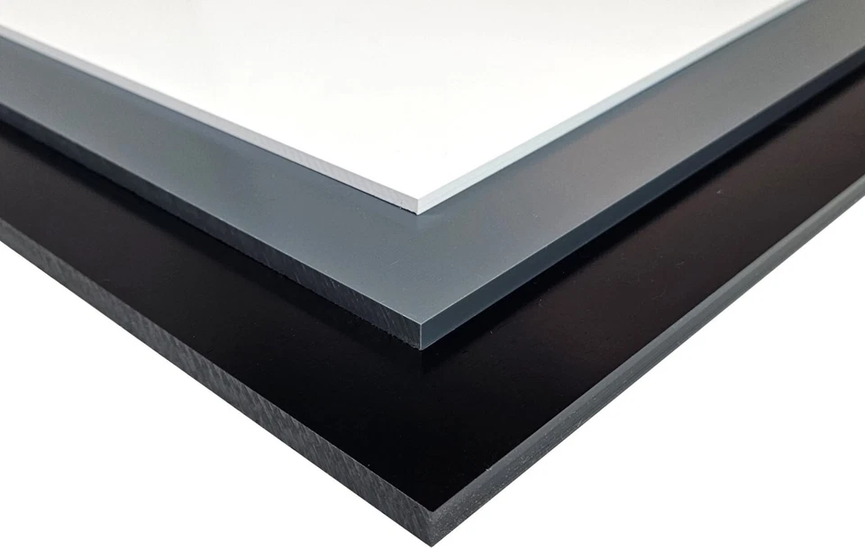 PVC Hart Platte 1-10 mm Schwarz/Weiß/Grau Trovidur® Vekaplan® Kunststoffplatte - Bild 1 von 1