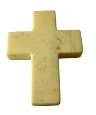 Cross by 47 & Main, White Marble, Free Standing, 6" x 4.5" x 1, Brand New