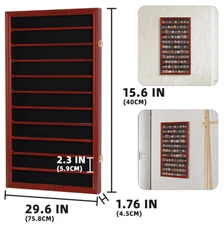 Challenge Coin Display Case Poker Chips Holder Wall Cabinet Showcase