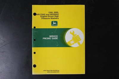 #ad John Deere 1500 2000 HR1750G HR2000G Pressure Washer Service Pricing Guide $29.99