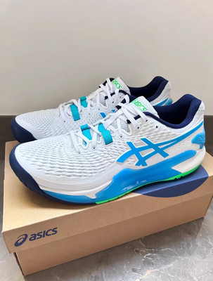 ASICS Gel Resolution 9 White/Blue 1041A330-103 Men's Shoes