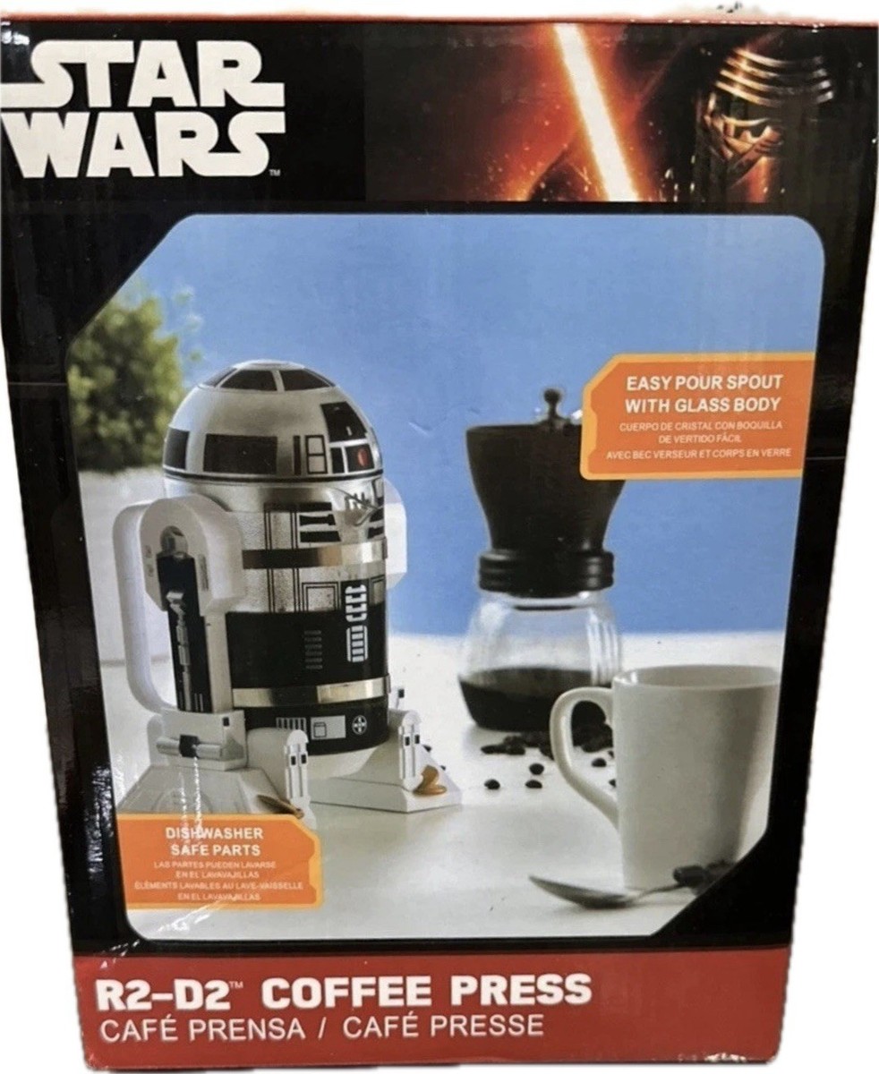 Star Wars R2-D2 Robot Manual Coffee Maker Home French Press Coffee