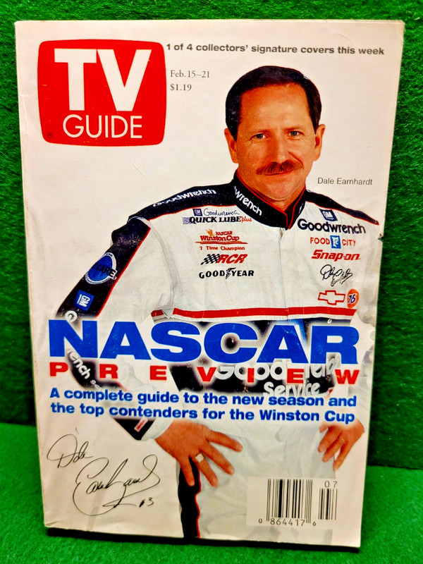 TV Guide's Dale Earnhardt NASCAR Preview issue, February 15-21, 1997