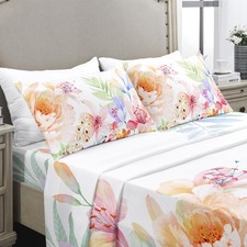 King Size Sheets Set, Luxury 1800TC Hotel Quality Double Brushed Microfiber F...